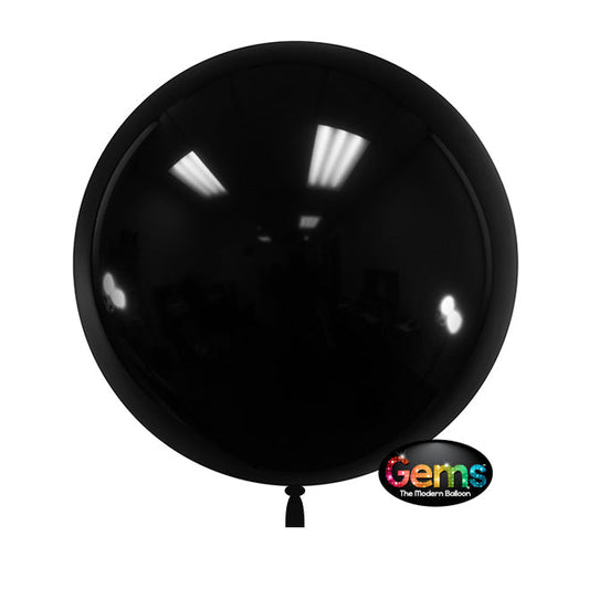 18 inch GEMS BALLOON - RAVEN BLACK (5 PK) | USA Decoration®