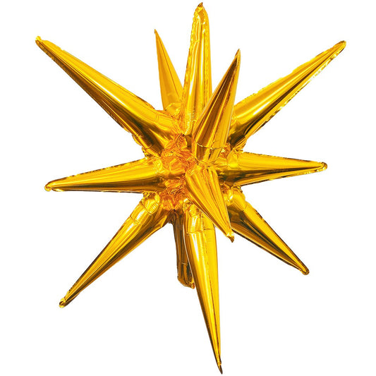 3D STAR-BURST ALL-IN-ONE - METALLIC GOLD (AIR-FILL ONLY) | USA Decoration®