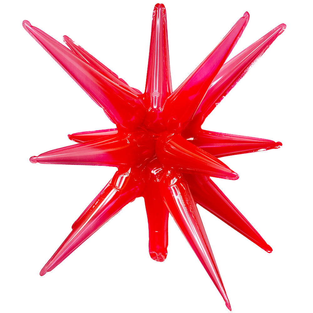 3D STAR-BURST ALL-IN-ONE - TRANSPARENT APPLE RED (AIR-FILL ONLY) | USA Decoration®