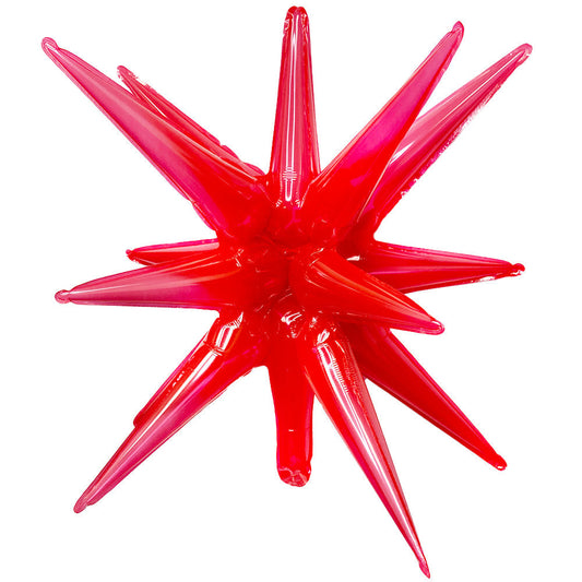 3D STAR-BURST ALL-IN-ONE - TRANSPARENT APPLE RED (AIR-FILL ONLY) | USA Decoration®