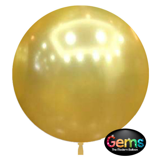 22 inch GEMS BALLOON - BRIGHT GOLD (3 PK) | USA Decoration®