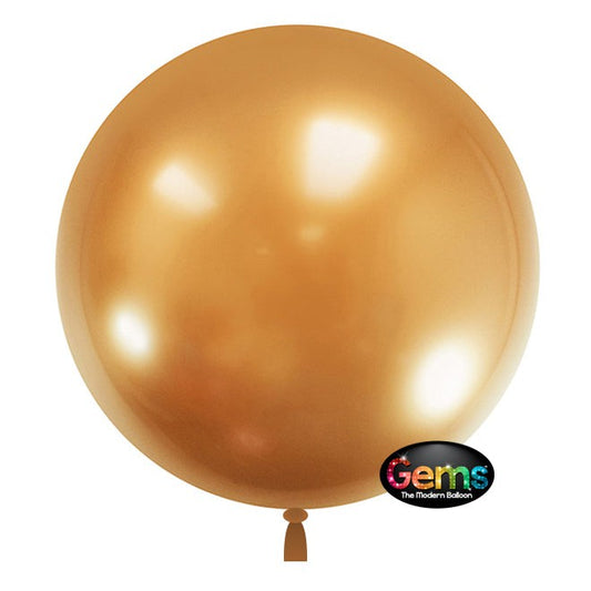 22 inch GEMS BALLOON - GLITZY GOLD (3 PK) | USA Decoration®