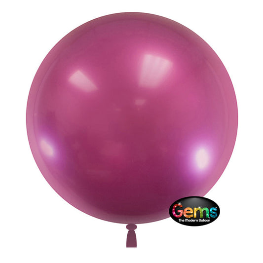 22 inch GEMS BALLOON - PLUM BURGUNDY (3 PK) | USA Decoration®