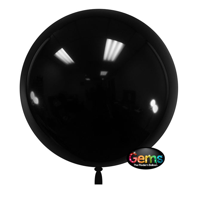 22 inch GEMS BALLOON - RAVEN BLACK (3 PK) | USA Decoration®