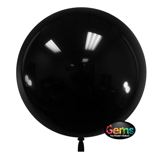 22 inch GEMS BALLOON - RAVEN BLACK (3 PK) | USA Decoration®