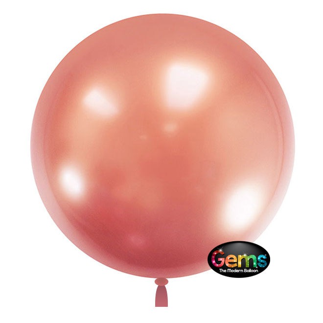 22 inch GEMS BALLOON - ROSE GOLD (3 PK) | USA Decoration®