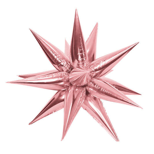 3D STAR-BURST - METALLIC LIGHT PINK (AIR-FILL ONLY) | USA Decoration®