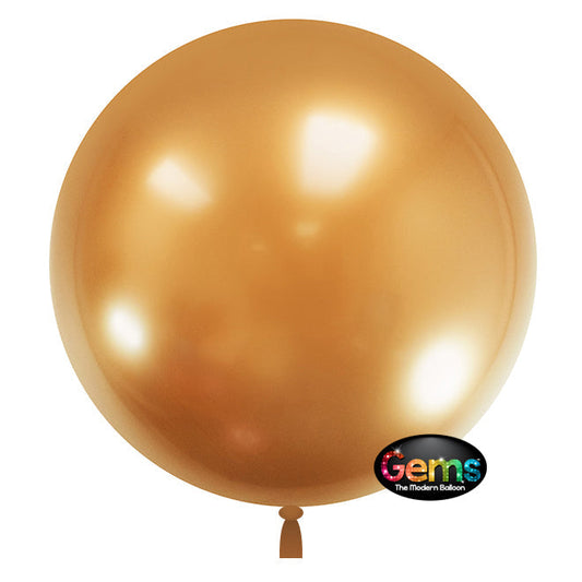 32 inch GEMS BALLOON - GLITZY GOLD (2 PK) | USA Decoration®