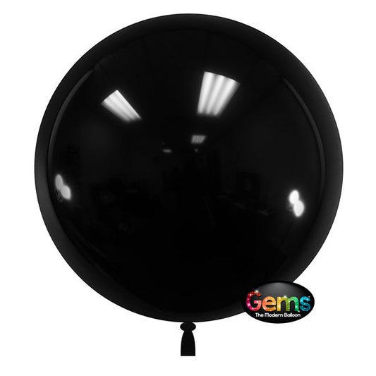 32 inch GEMS BALLOON - RAVEN BLACK (2 PK) | USA Decoration®