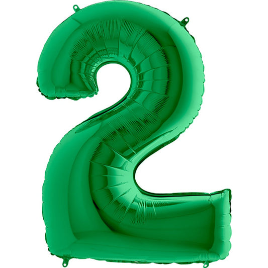 40 inch NUMBER 2 - METALLIC GREEN | USA Decoration®