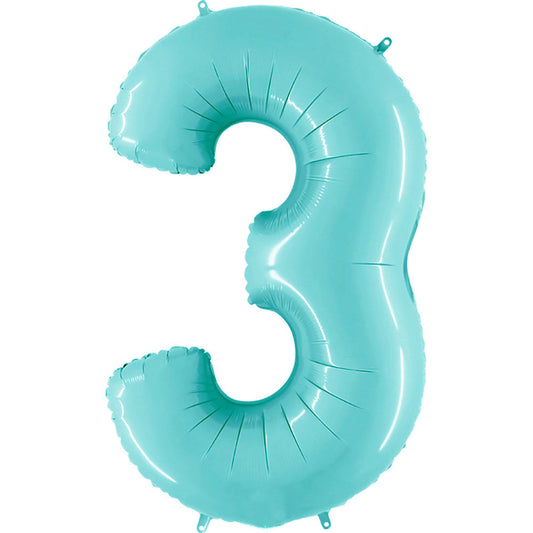 40 inch NUMBER 3 - LIGHT BLUE | USA Decoration®