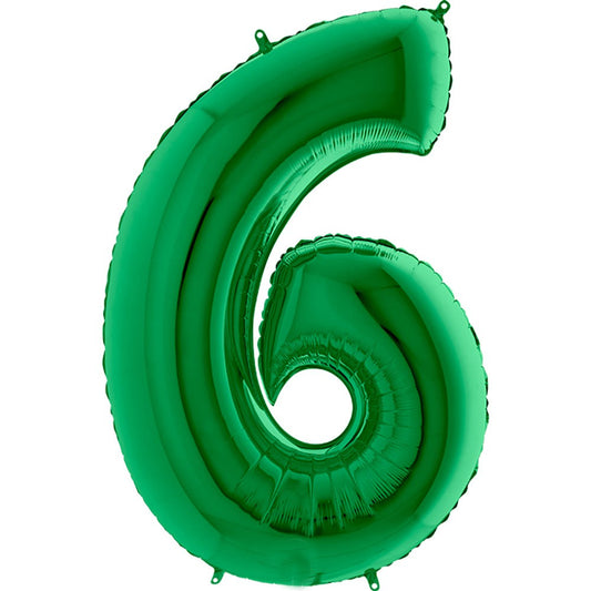 40 inch NUMBER 6 - METALLIC GREEN | USA Decoration®
