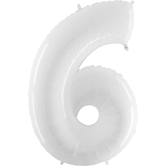 40 inch NUMBER 6 - WHITE | USA Decoration®