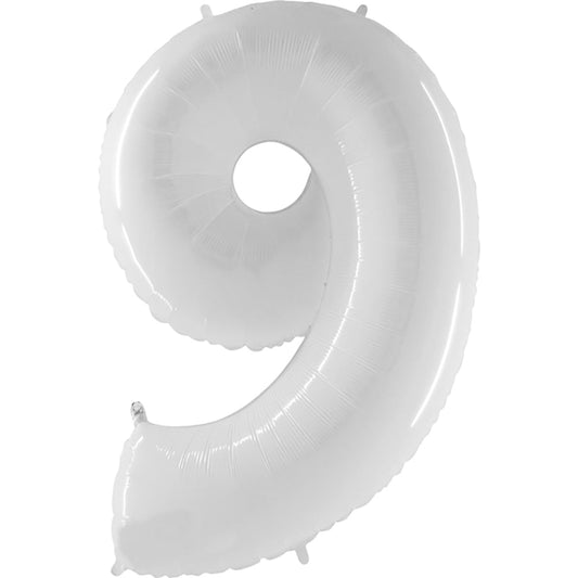 40 inch NUMBER 9 - WHITE | USA Decoration®
