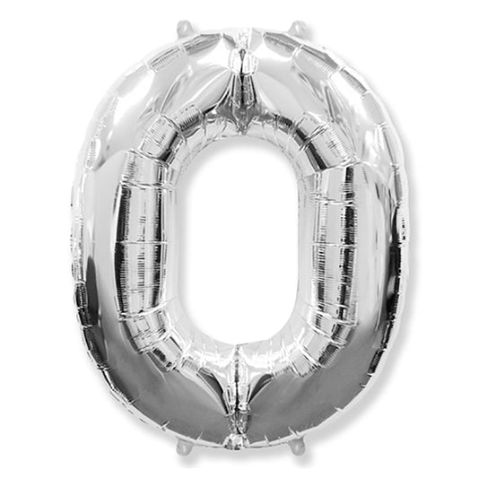 42 inch NUMBER 0 - SILVER | USA Decoration®