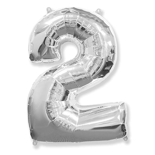 42 inch NUMBER 2 - SILVER | USA Decoration®