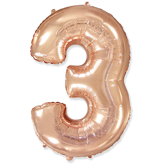 42 inch NUMBER 3 - ROSE GOLD | USA Decoration®