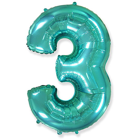 42 inch NUMBER 3 - TEAL BLUE | USA Decoration®