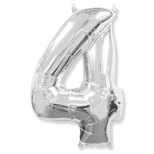 42 inch NUMBER 4 - SILVER | USA Decoration®