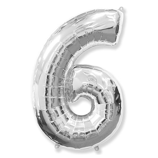42 inch NUMBER 6 - SILVER | USA Decoration®