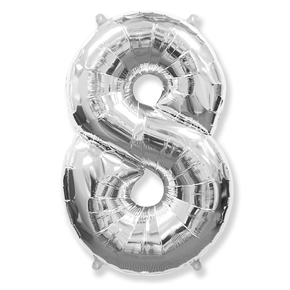 42 inch NUMBER 8 - SILVER | USA Decoration®