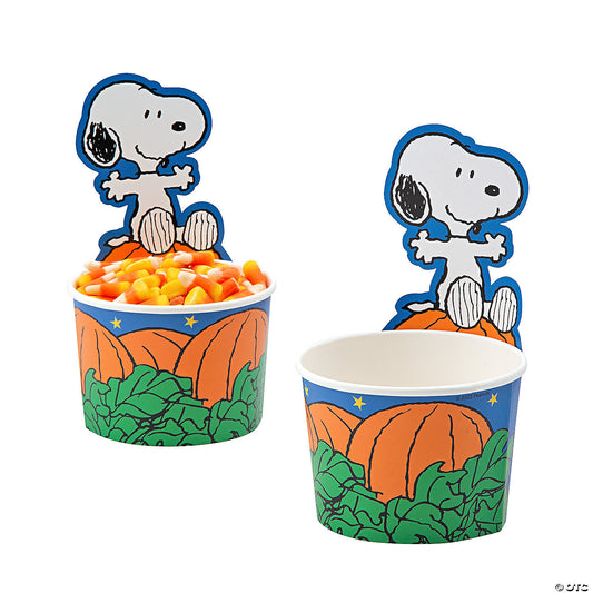 Peanuts Halloween Snoopy-Shaped Disposable Paper Snack Cups - 12 Ct.