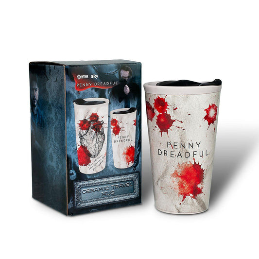 Penny Dreadful Mugs Penny Dreadful White Ceramic Blood Strain Travel Mug | USA Decoration®