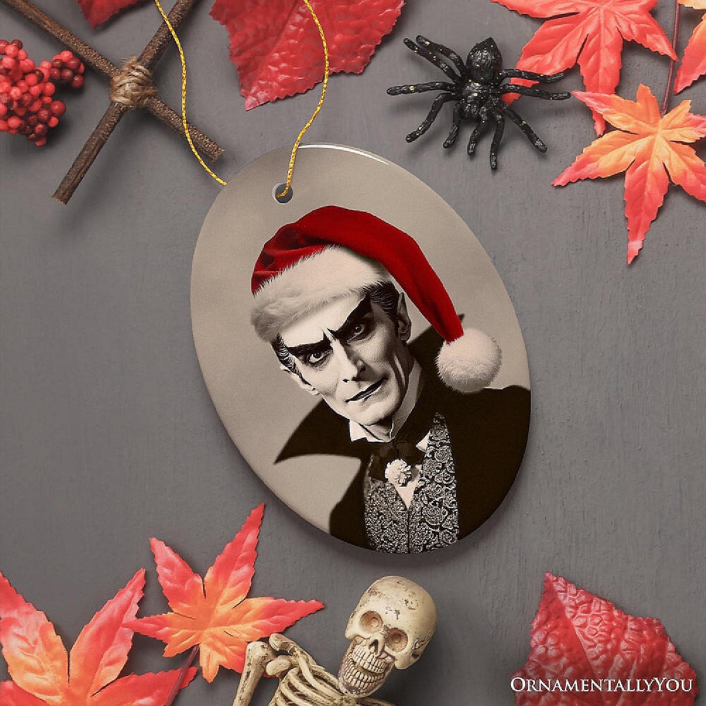Phantom Count Dracula Ornament, Eerie Holiday Keepsake for Halloween Celebrations, OrnamentallyYou | USA Decoration®