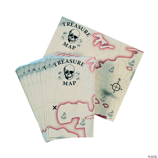 Pirate Treasure Maps - 24 Pc.