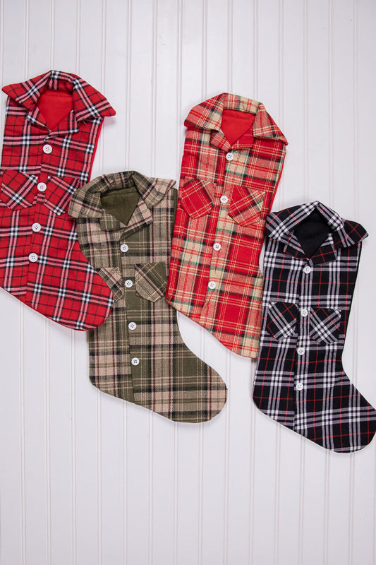 20” Plaid Lumberjack Shirt Stocking