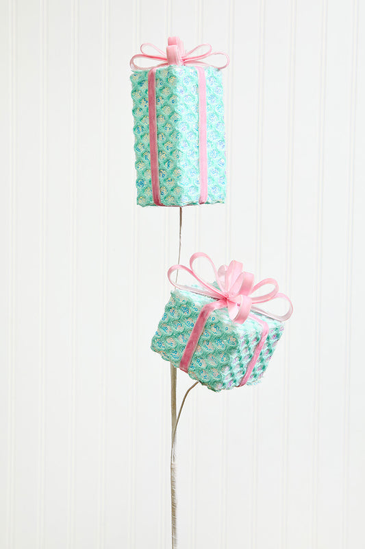 28? Mesh Gift Box Spray Decorative Holiday Accent Spray