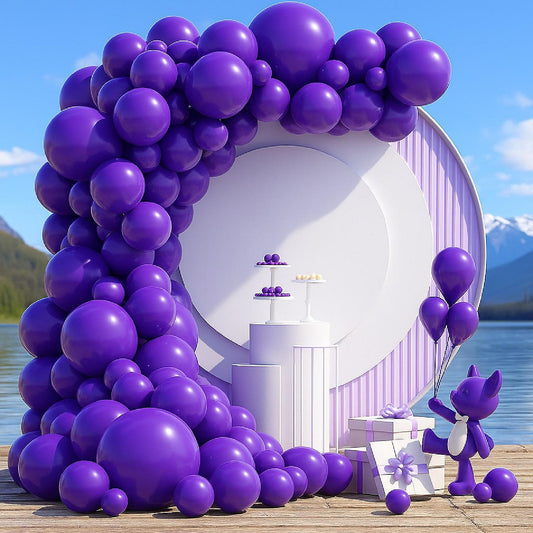 Purple Balloon Arch Kit 99 pcs, Deep & Dark Balloons for Party, Graduation & Halloween