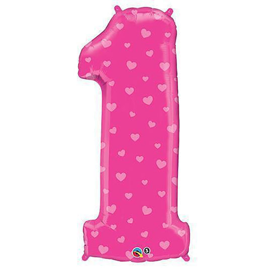 38 inch NUMBER ONE PINK HEARTS | USA Decoration®