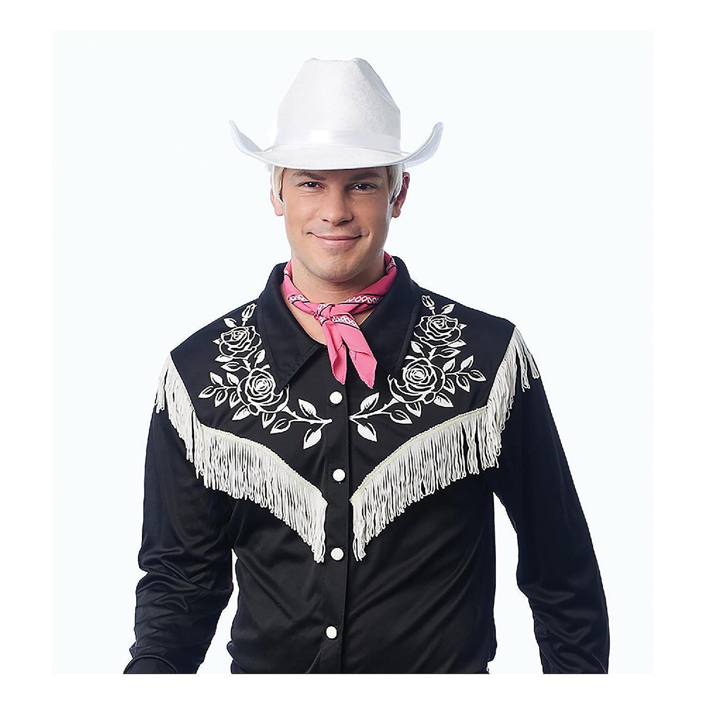 Rancher White Cowboy Hat Adult Costume Accessory | USA Decoration®
