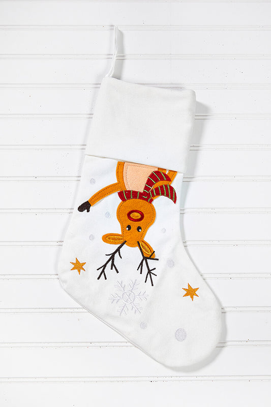 White Stocking with Rudolph