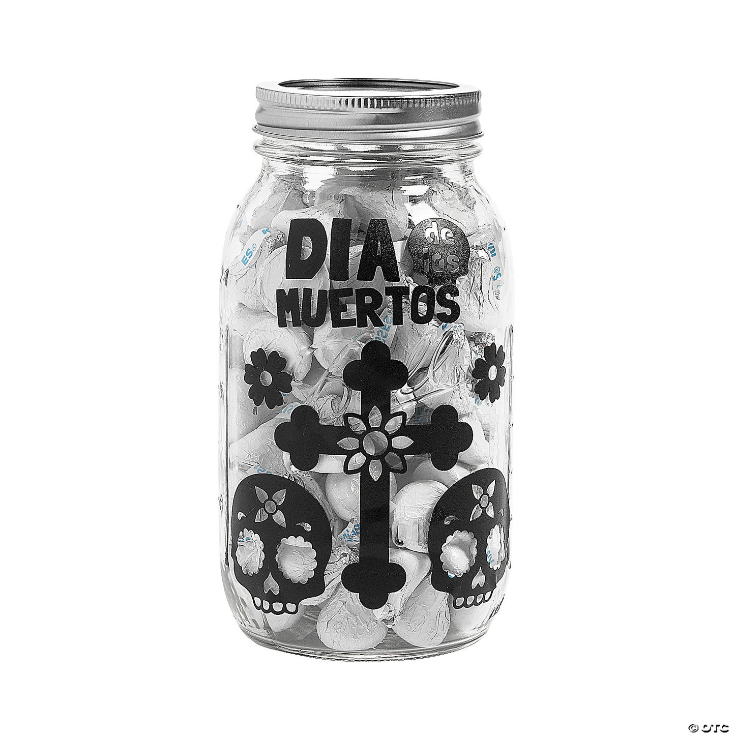 Religious Day of the Dead Halloween Mason Jar Decals - 24 Pc.