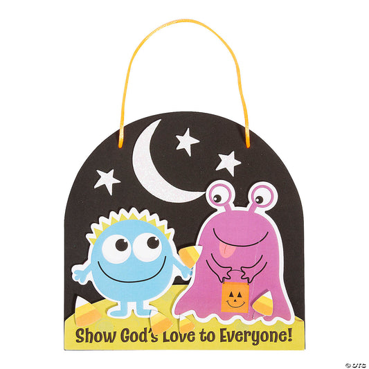 Religious Halloween Monster Sign Craft Kit - Makes 12 | USA Decoration®