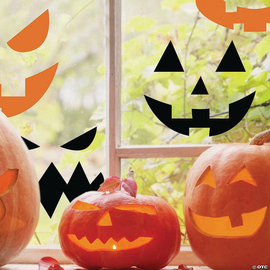 Roommates Halloween Pumpkin Faces Glow In The Dark Peel And Stick Wall Decals | USA Decoration®