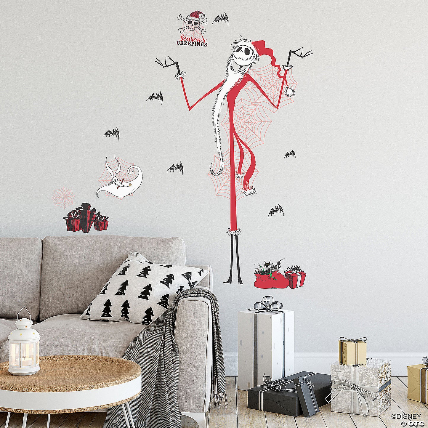 RoomMates Nightmare Before Christmas Holiday Giant Wall Decals | USA Decoration®