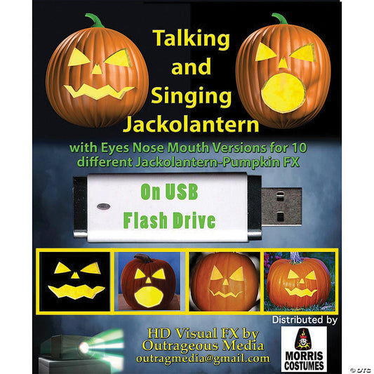 1 Piece(s): Talking & Singing Jack-O'-Lantern Digital Halloween Decoration | USA Decoration®