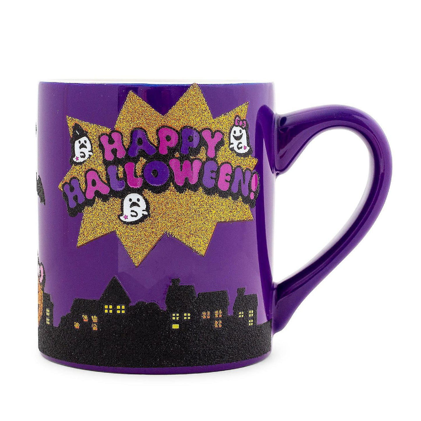 Sanrio Hello Kitty "Happy Halloween" Ceramic Glitter Mug Holds 14 Ounces | USA Decoration®