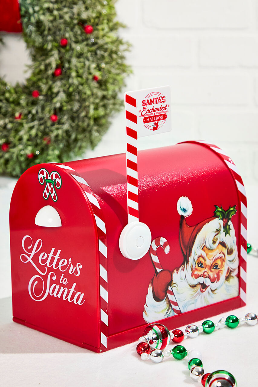 10" Santa's Enchanted Mailbox - Red