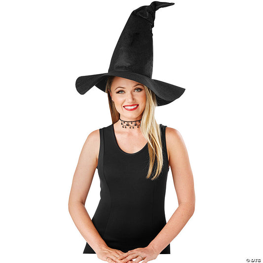 1 Piece(s): Adults Black Crooked Witch Hat | USA Decoration®