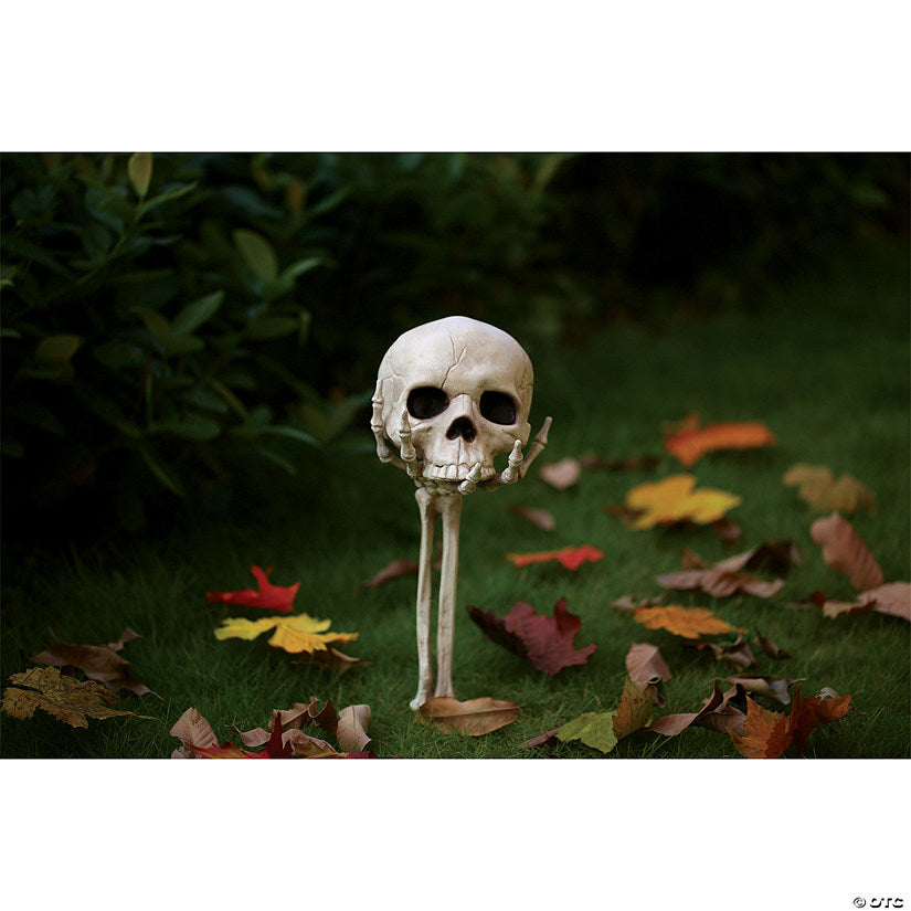 6" x 14 1/2" Groundbreaker Skull in Hand Halloween Outdoor Yard Decoration | USA Decoration®