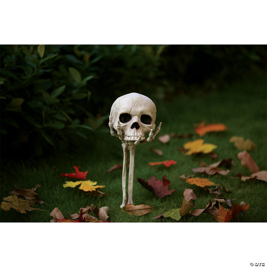 6" x 14 1/2" Groundbreaker Skull in Hand Halloween Outdoor Yard Decoration | USA Decoration®