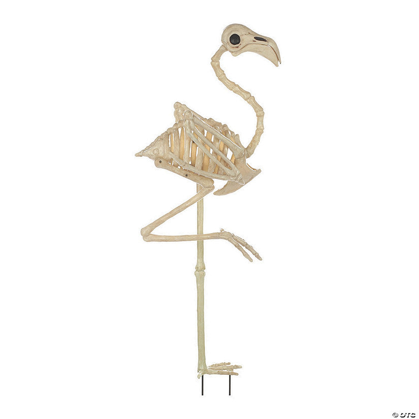 33 3/4" Flamingo Plastic Skeleton Halloween Decoration | USA Decoration®
