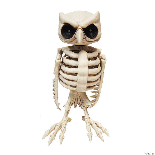 Animated Owl Skeleton Halloween Decoration | USA Decoration®