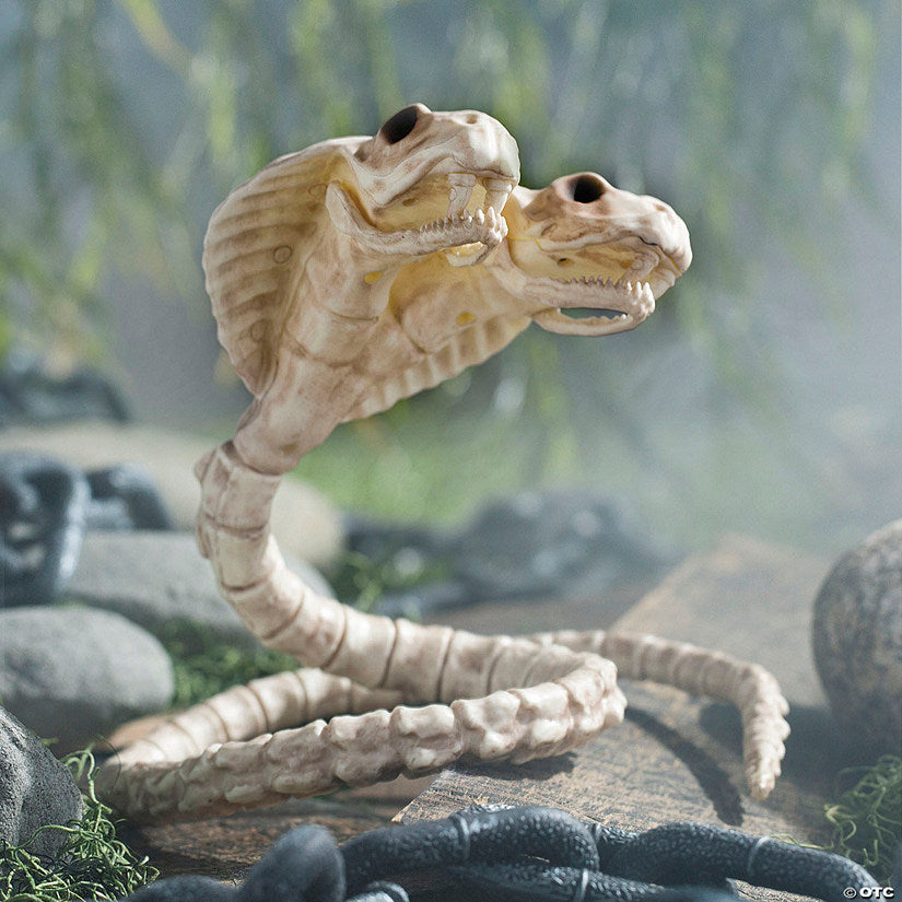 5 1/2" Two-Headed Cobra Snake Skeleton Halloween Decoration | USA Decoration®