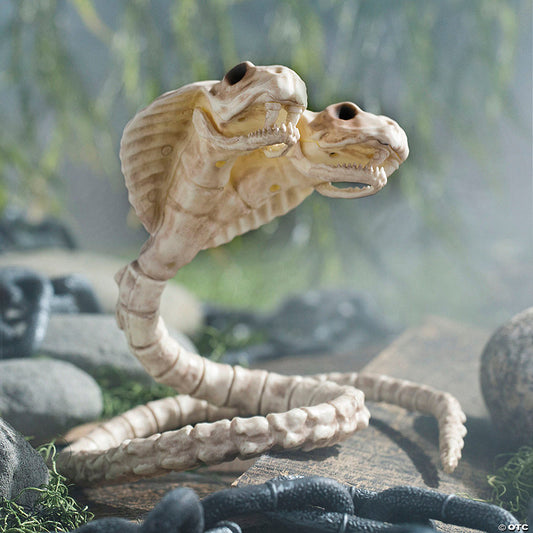 5 1/2" Two-Headed Cobra Snake Skeleton Halloween Decoration | USA Decoration®