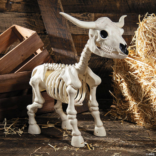 21 1/4" Standing Steer Skeleton Halloween Decoration | USA Decoration®
